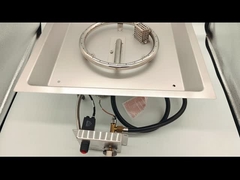 Quemador de gas rectangular exterior personalizable en interiores